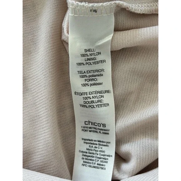 Chicos Shirt Size 3 Extra Large Blouse Tiered Mosaic Ruffle Asymmetrical Flowy - Picture 9 of 9